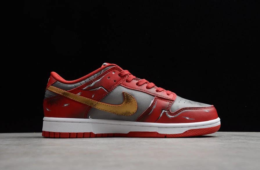 NK Dunk Low Grey Gold Red by Air Jordan