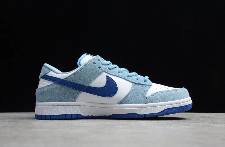 NK Dunk Low White Light Blue Dark Blue by Air Jordan