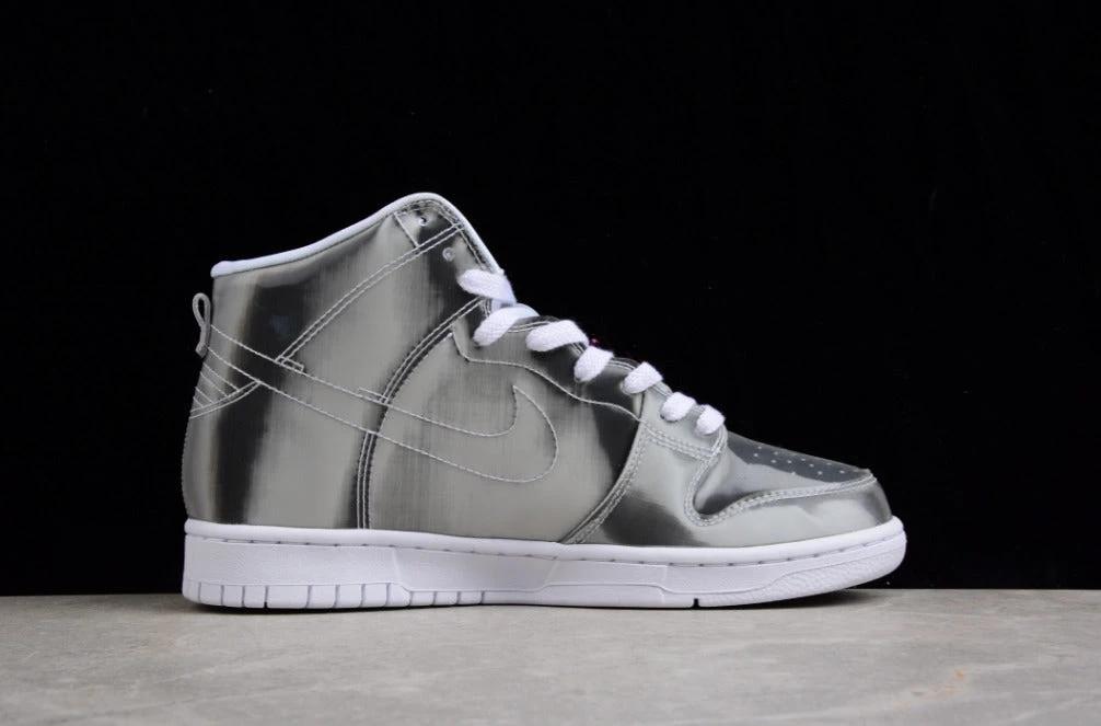 Clot X NK Dunk High Metallic Silver White by Air Jordan