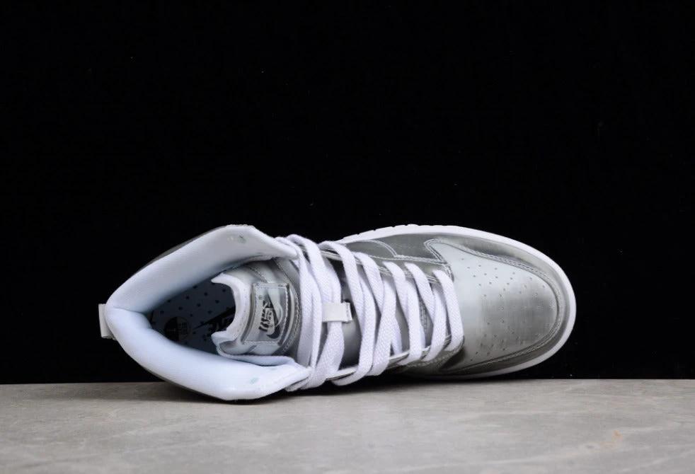 Clot X NK Dunk High Metallic Silver White by Air Jordan