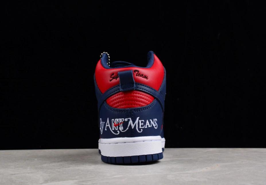 Supreme X NK Dunk High “By Any Means” Red Navy by Air Jordan