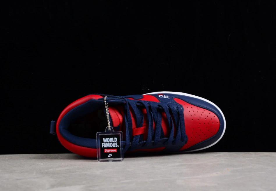 Supreme X NK Dunk High “By Any Means” Red Navy by Air Jordan