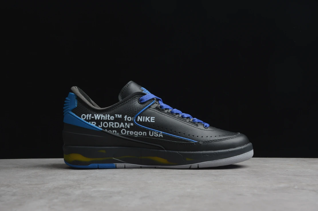 Off-White X Air Jordan 2 Retro Low SP Black Blue by Air Jordan