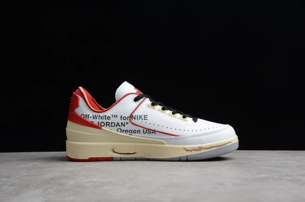 Off-White X Air Jordan 2 Low White Red by Air Jordan