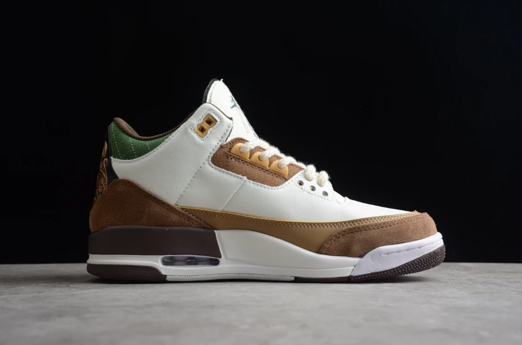 Air Jordan 3 Retro SE White Dark Brown Green by Air Jordan