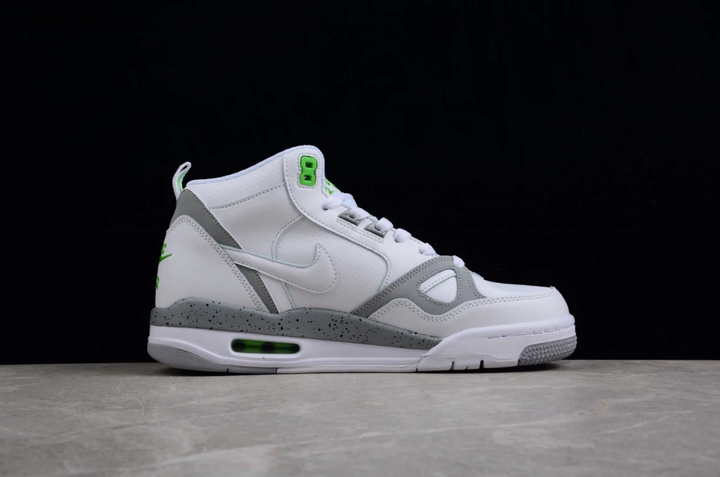 NK Air Flight 13 Mid White Grey Green by Air Jordan