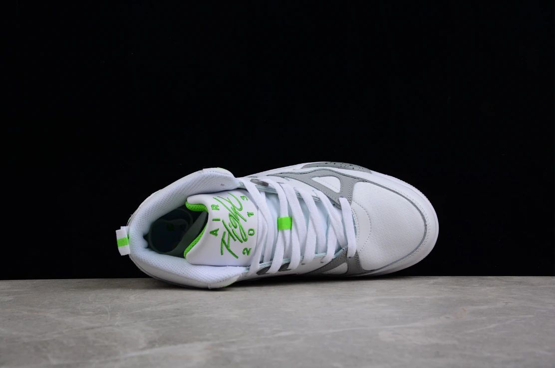 NK Air Flight 13 Mid White Grey Green by Air Jordan