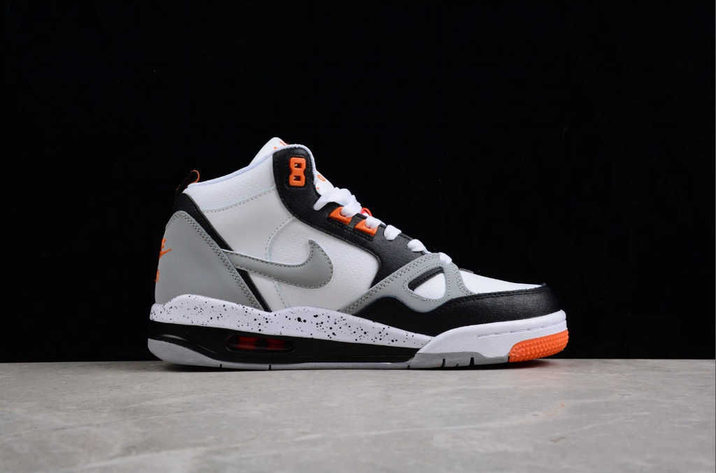 NK Air Flight 13 Mid White Wolf Grey Total Orange Black by Air Jordan