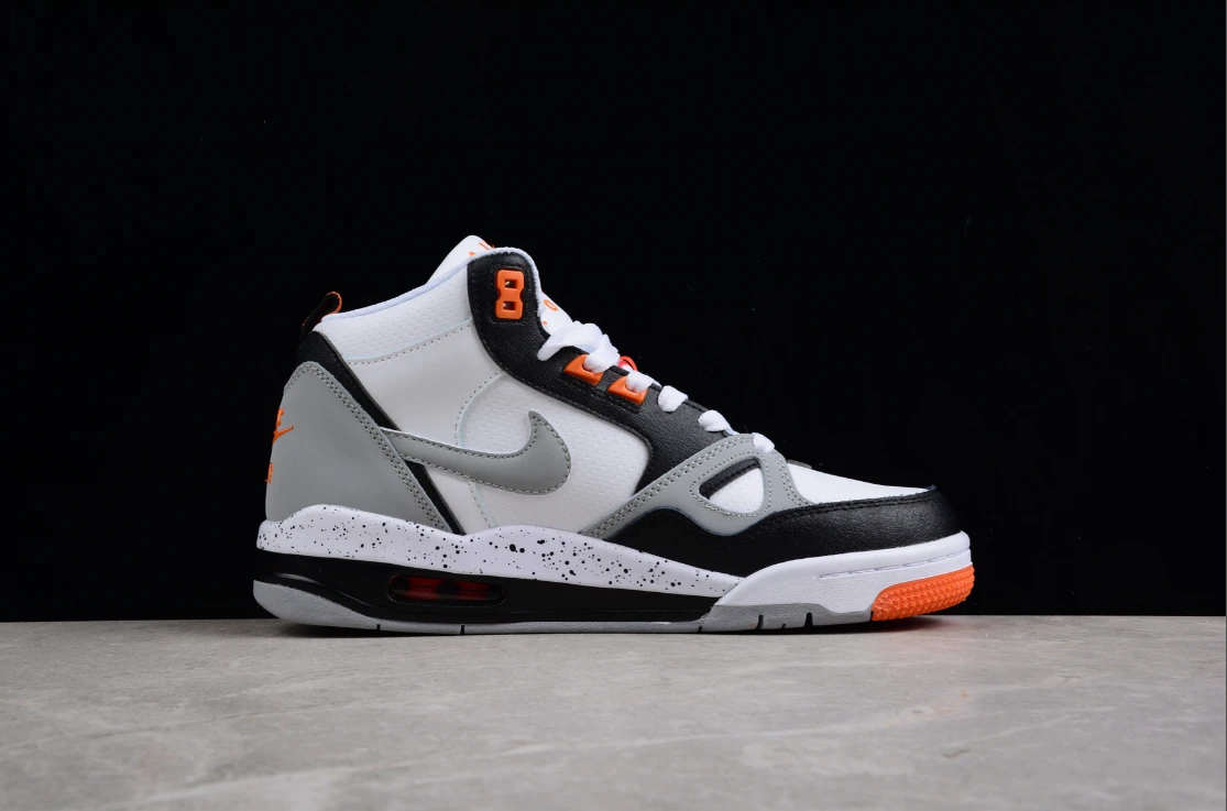 NK Air Flight 13 Mid White Wolf Grey Total Orange Black by Air Jordan