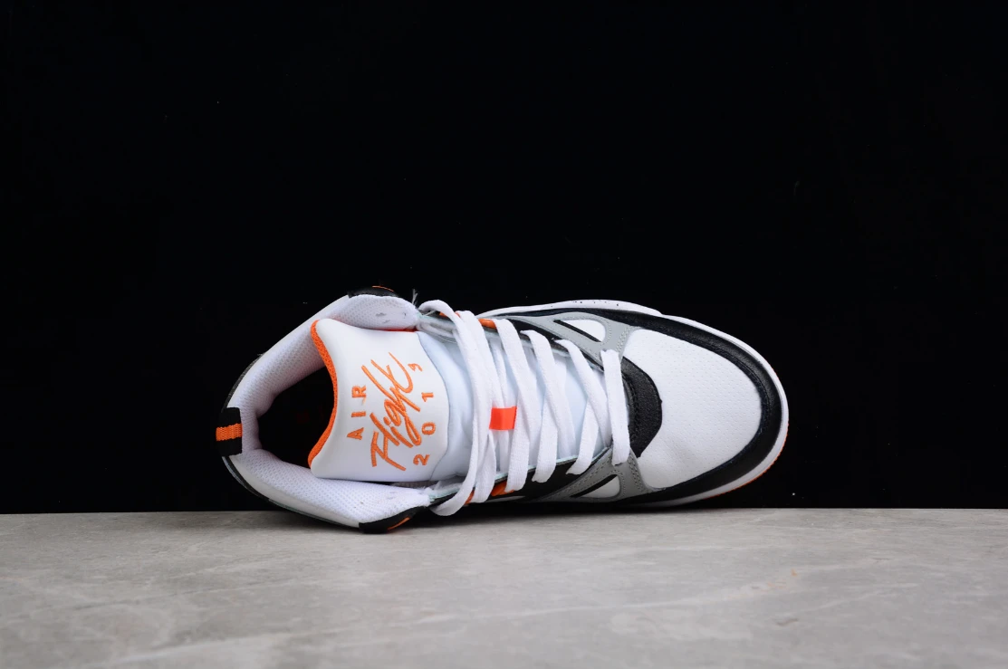 NK Air Flight 13 Mid White Wolf Grey Total Orange Black by Air Jordan