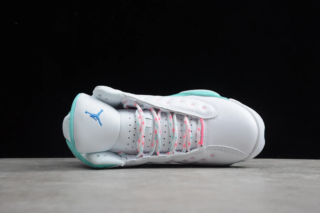 Air Jordan 13 Retro White Soar Green Pink by Air Jordan