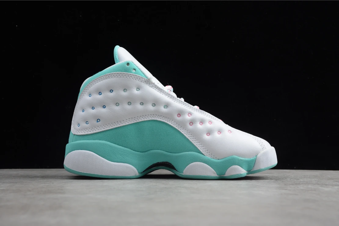 Air Jordan 13 Retro White Soar Green Pink by Air Jordan