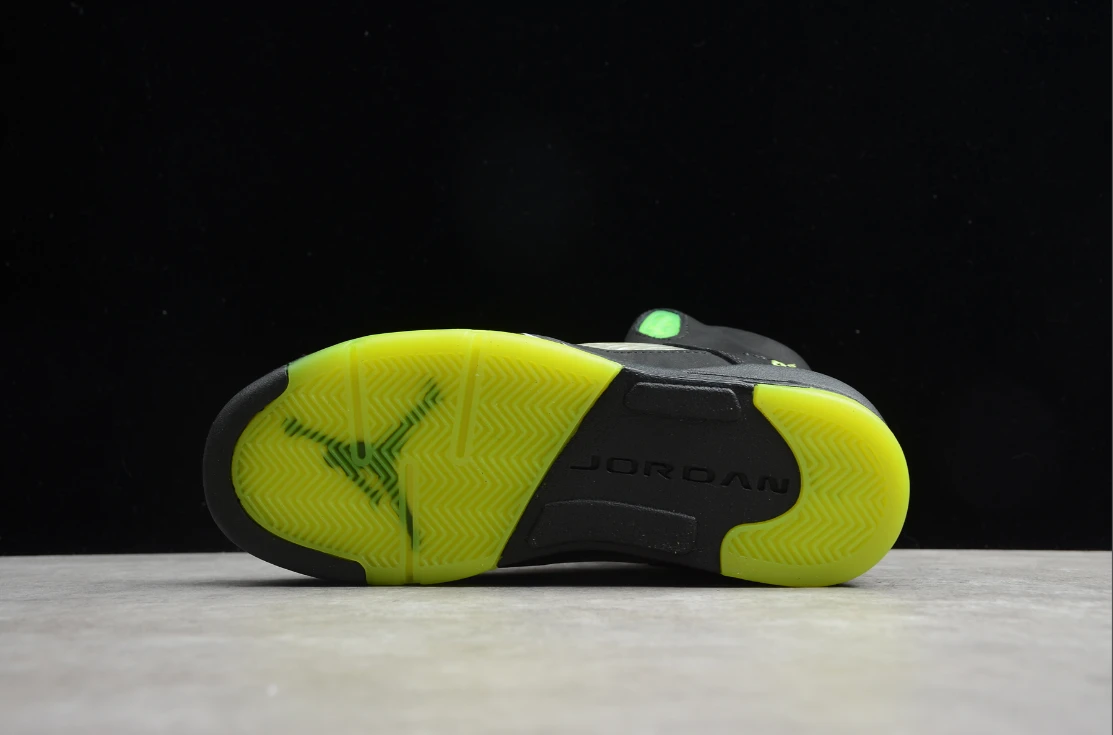 Air Jordan 5 Retro OG Quai 54 Black Fluorescent Green by Air Jordan