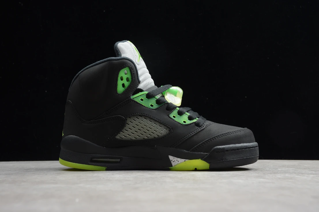 Air Jordan 5 Retro OG Quai 54 Black Fluorescent Green by Air Jordan