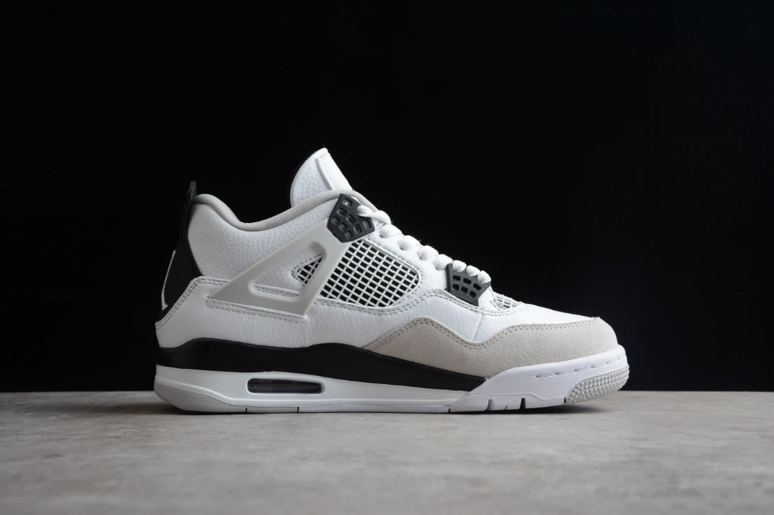 Air Jordan 4 Pale White Military Black by Air Jordan