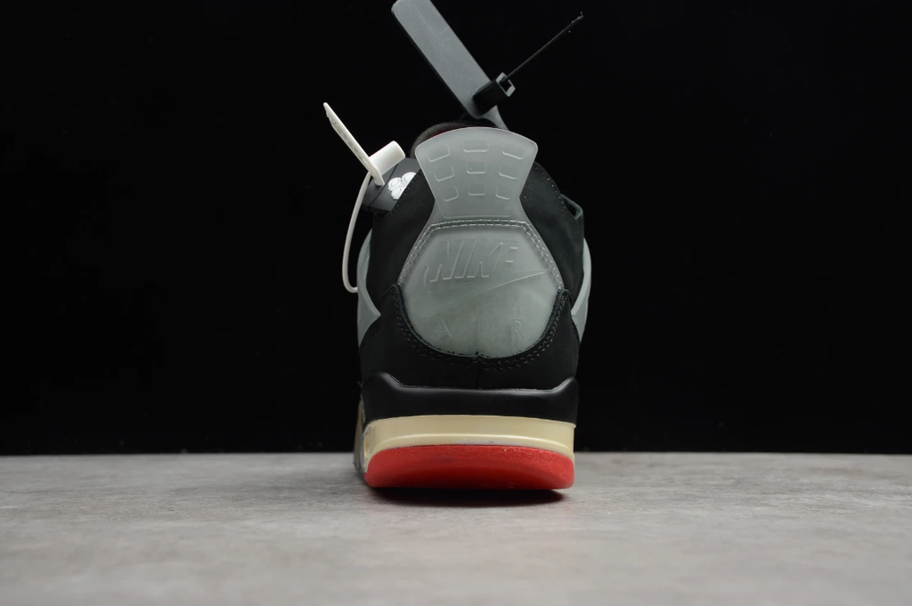 Off-White X Air Jordan 4 Retro Sail Black Grey Red by Air Jordan