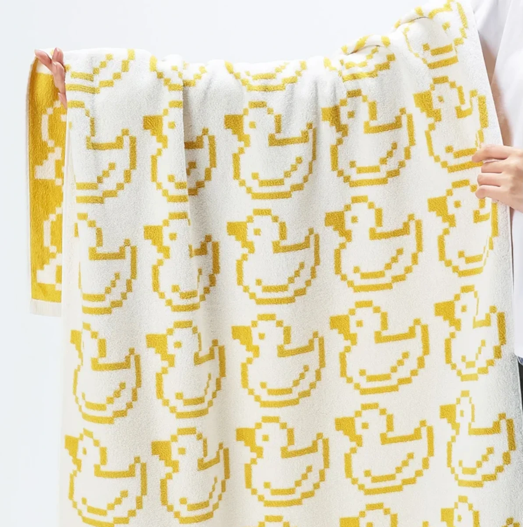 Reversible Animal Print Cotton Towel by Bowlift