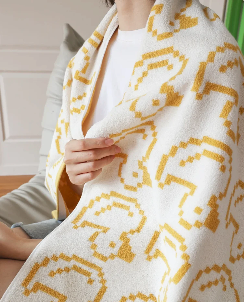 Reversible Animal Print Cotton Towel by Bowlift