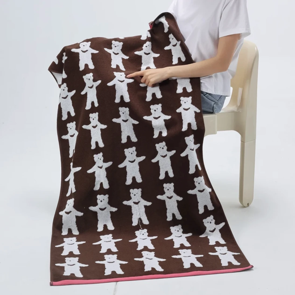 Reversible Animal Print Cotton Towel by Bowlift