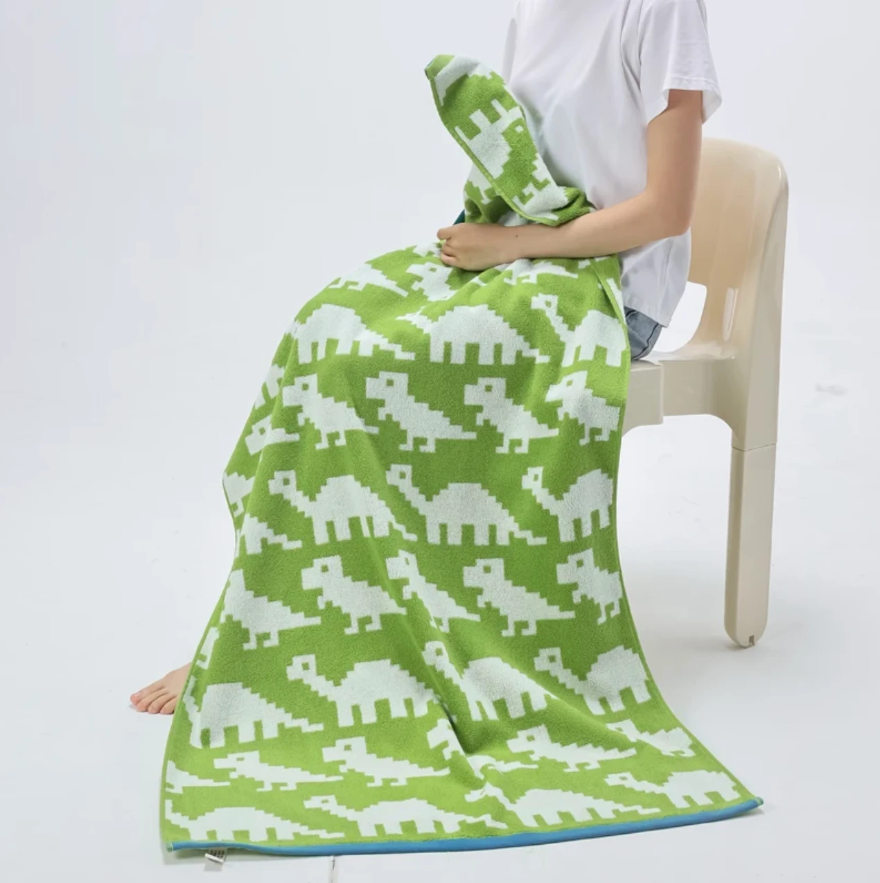 Reversible Animal Print Cotton Towel by Bowlift