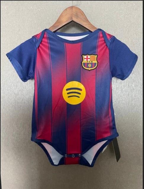 Barcelona 2025-26 Little Culer Comfort Home Soccer Baby Bodysuit – Scarlet by Soccer Jersey