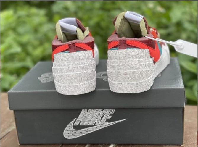 Sacai x KAWS x Blazer Low Team Red Shoes Sneakers by Air Jordan
