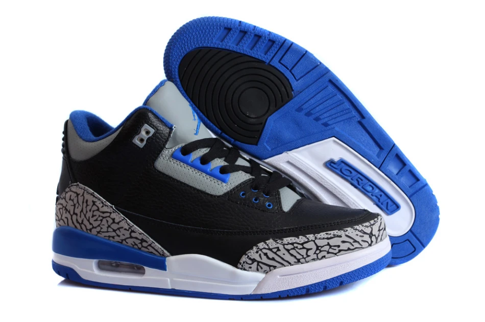 Air Jordan 3 Retro Sport Blue Black Cement True Blue by Air Jordan