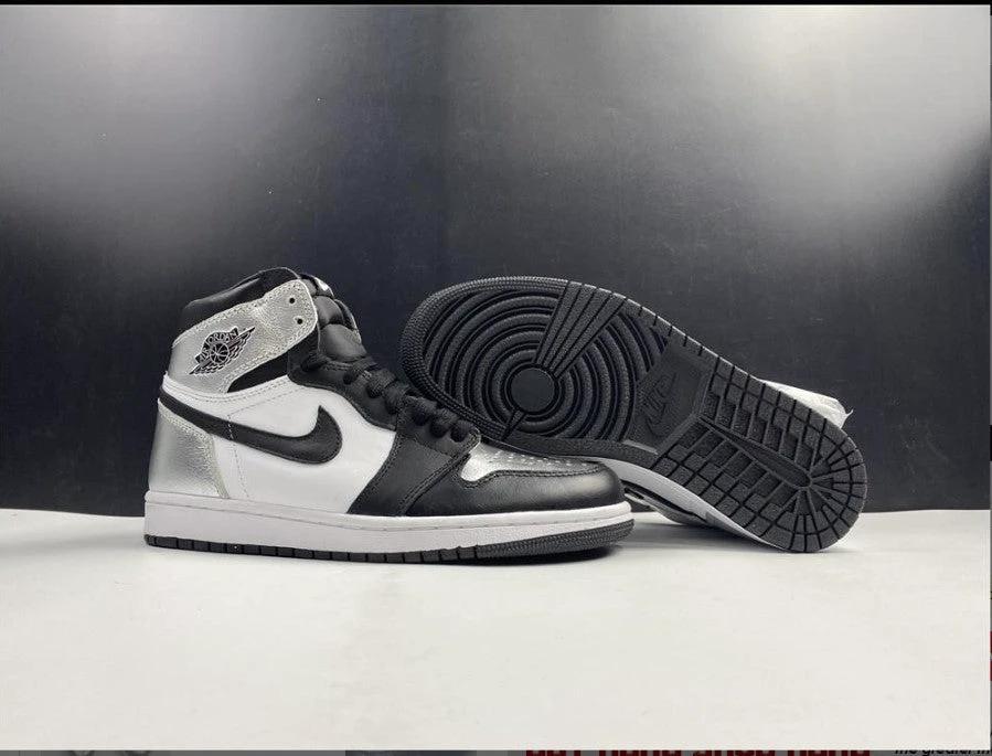 Air Jordan 1 High OG WMNS Silver Toe Shoes Sneakers by Air Jordan