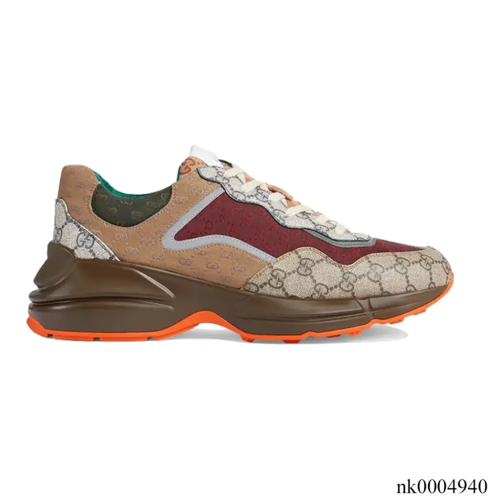 GG Rhyton Canvas ‘Beige Brick Red’ Shoes Sneakers by Air Jordan