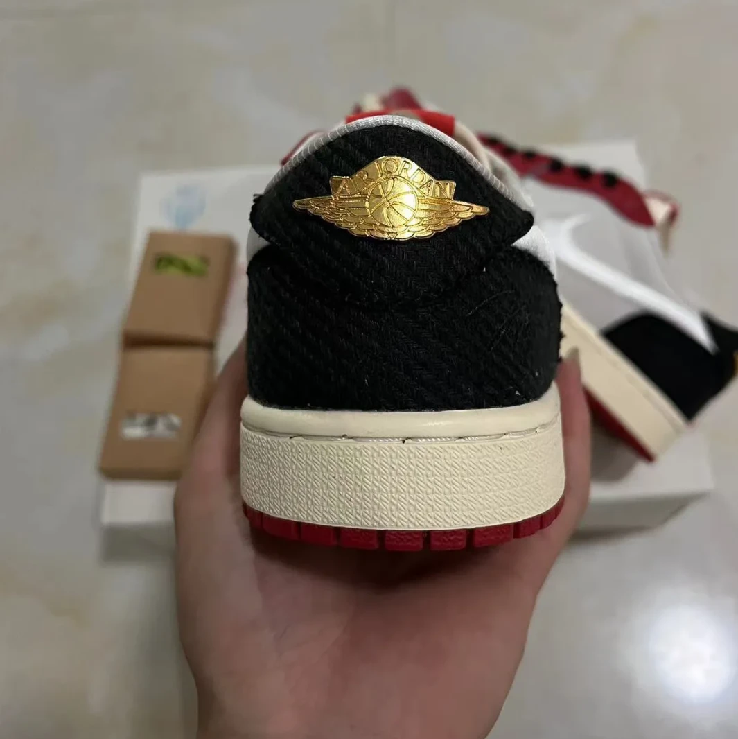 Trophy Room x Air Jordan 1 Low OG (White Swoosh) Shoes Sneakers by Air Jordan