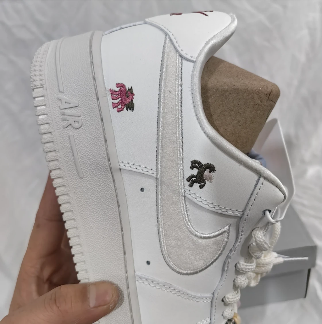 Air Force 1 Chenille Swoosh Year Of The Horse Shoes Sneaker by Air Jordan