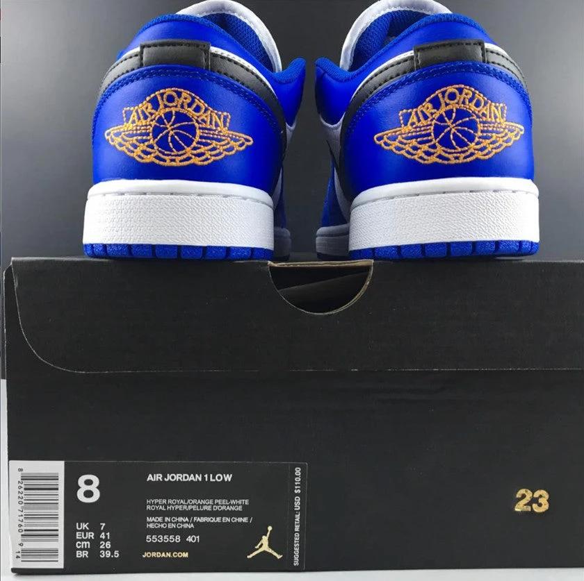 Air Jordan 1 Low Hyper Royal Orange Peel Shoes Sneakers by Air Jordan