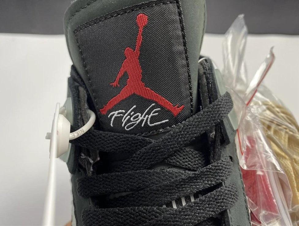 OFF-WHITE x Air Jordan 4 Bred Shoes Sneakers by Air Jordan