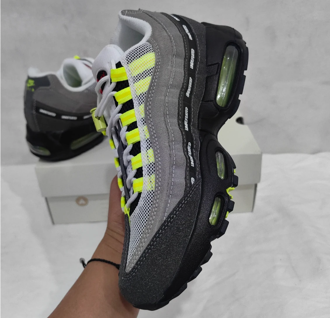 Undefeated x AM 95 Geo NYC Neon Shoes Sneakers by Air Jordan