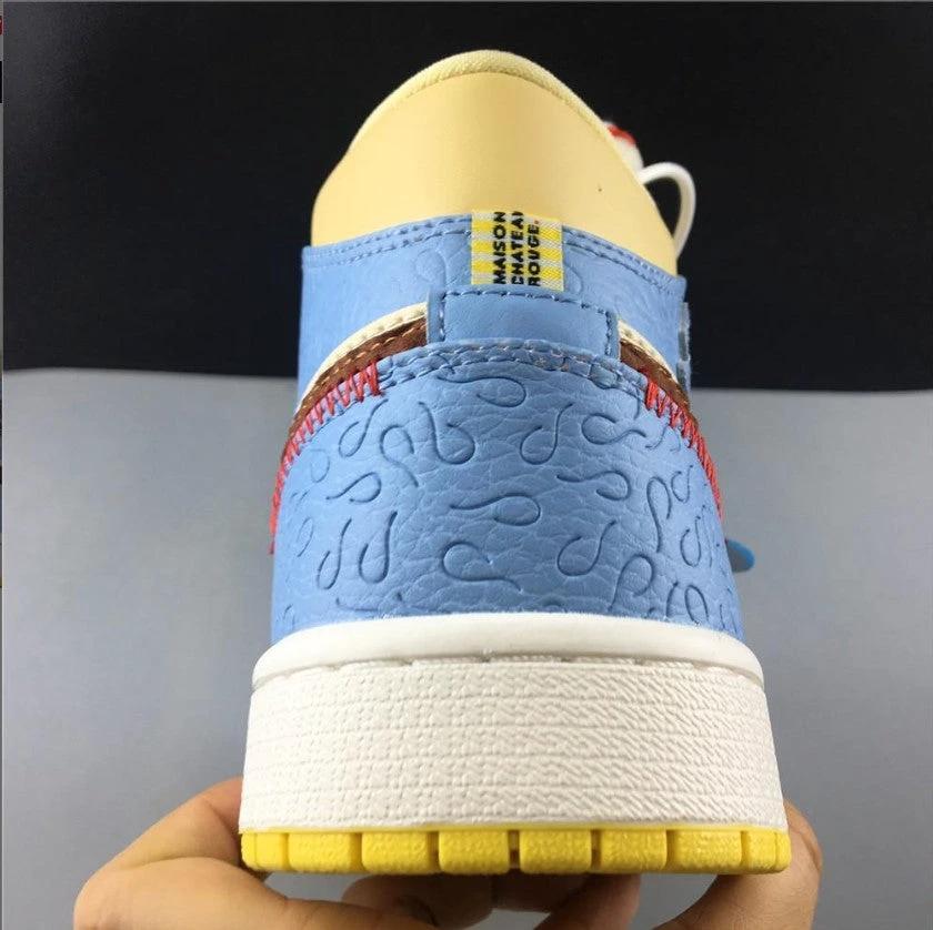 Air Jordan 1 Mid SE Fearless Maison Chateau Rouge Shoes Sneakers by Air Jordan