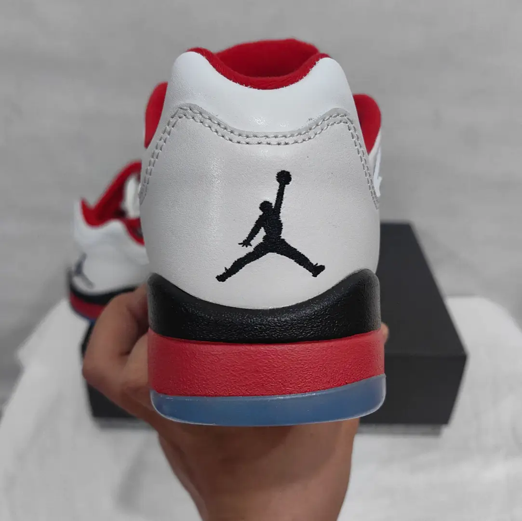 Air Jordan 5 Retro Low Fire Red Shoes Sneakers by Air Jordan