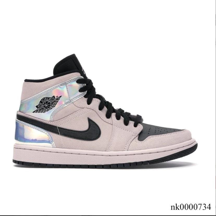 Air Jordan 1 Mid Dirty Powder Iridescent (W) Shoes Sneakers by Air Jordan