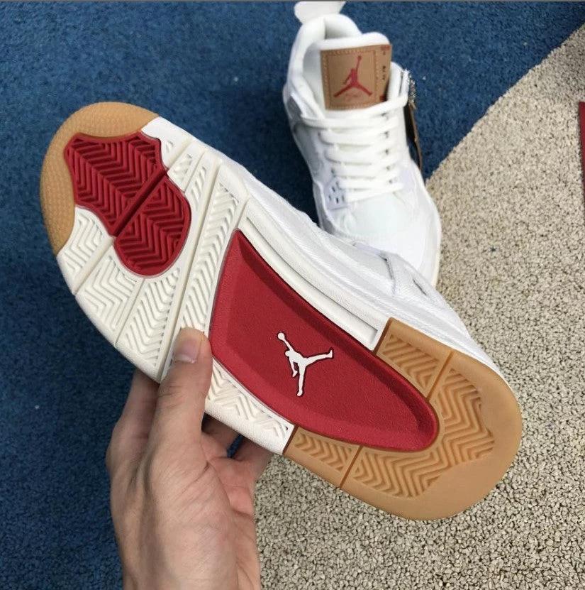 Air Jordan 4 Retro Levi’s White (Levi’s Tag) Shoes Sneakers by Air Jordan