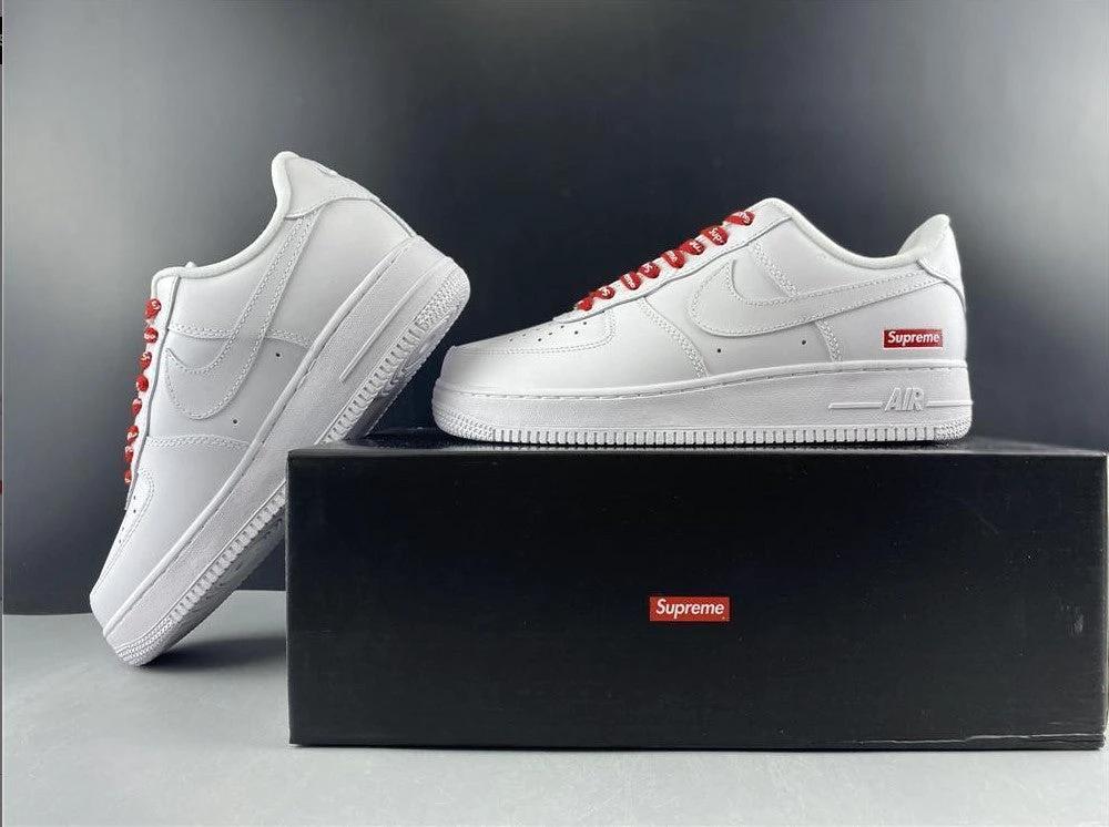 Air Force 1 Low Supreme White Shoes Sneakers by Air Jordan