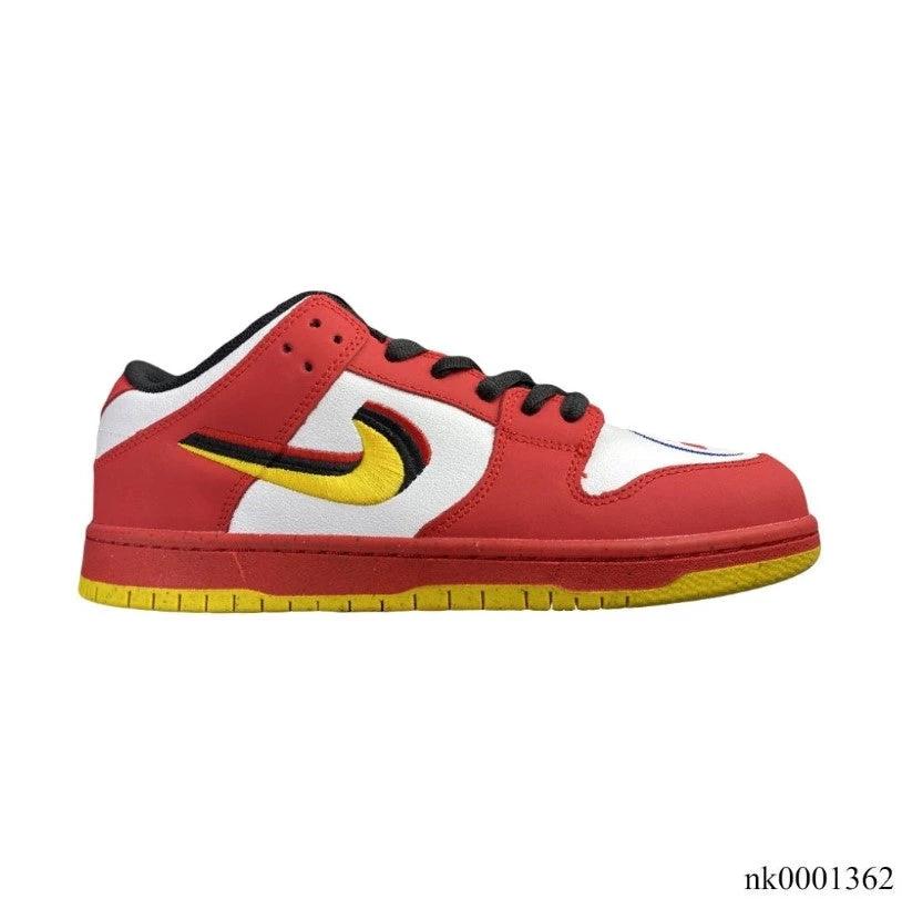 SB Dunk Low White Red Yellow Shoes Sneakers by Air Jordan