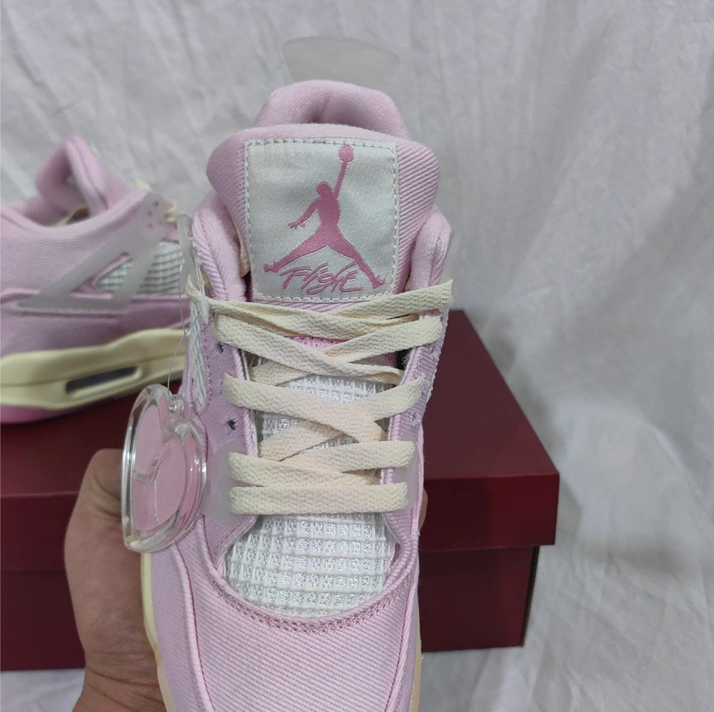 Air Jordan 4 Denim Iced Carmine Shoes Sneakers by Air Jordan