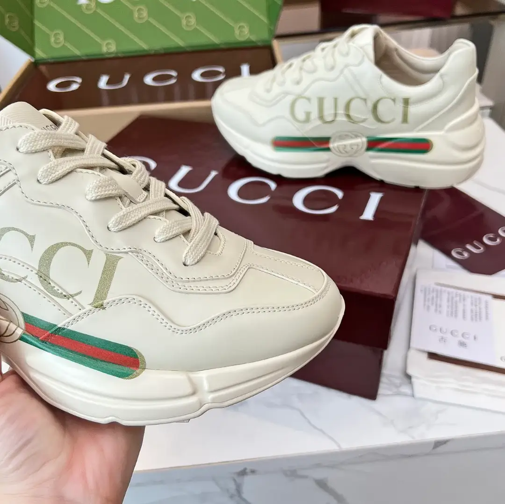 GG Rhyton Canvas Logo Shoes Sneakers by Air Jordan