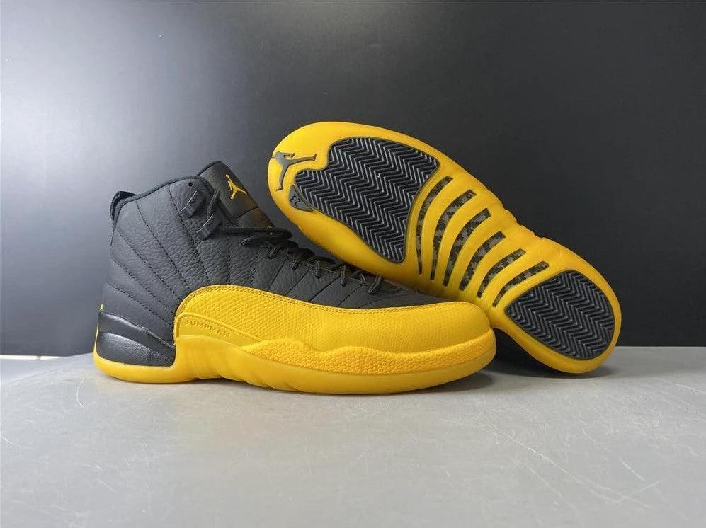 Air Jordan 12 Retro Black University Gold Shoes Sneakers by Air Jordan