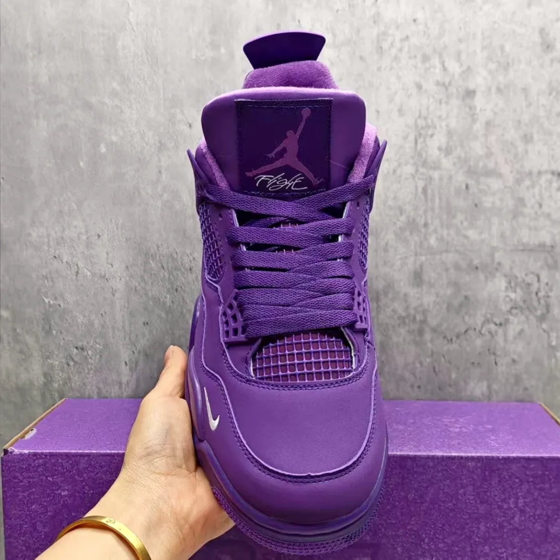 Nigel Sylvester x Air Jordan 4 Purple Shoes Sneakers by Air Jordan