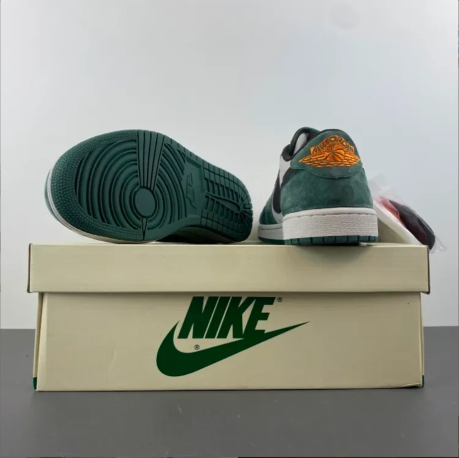 Travis Scott x Air Jordan 1 Low OG SP Green Velvet Shoes Sneakers by Air Jordan