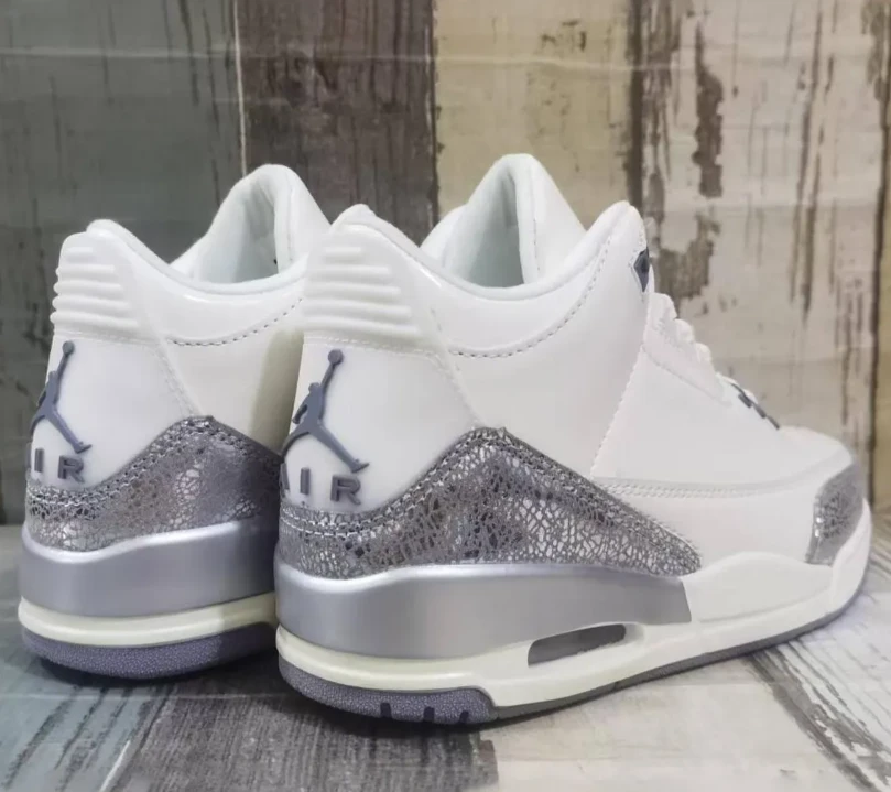 Air Jordan 3 SailMetallic Silver Shoes Sneakers by Air Jordan