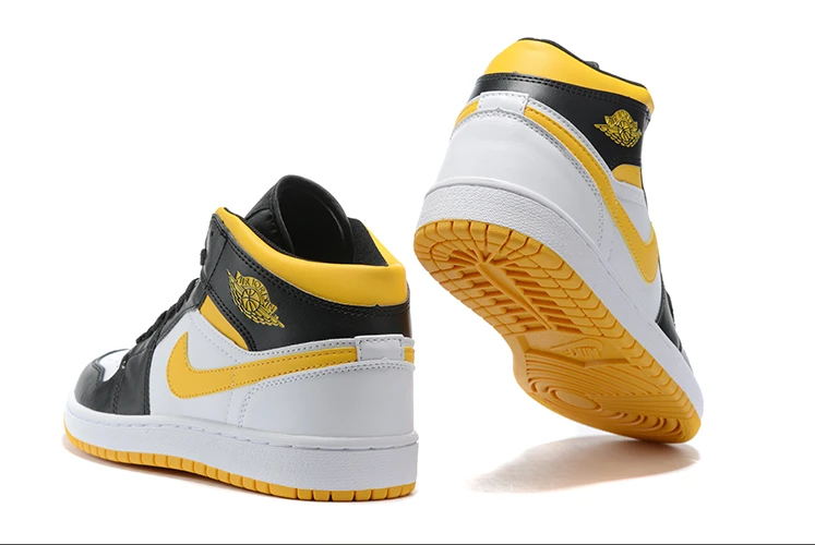 Air Jordan 1 Mid Retro Laser Orange Yellow Black White Toe by Air Jordan