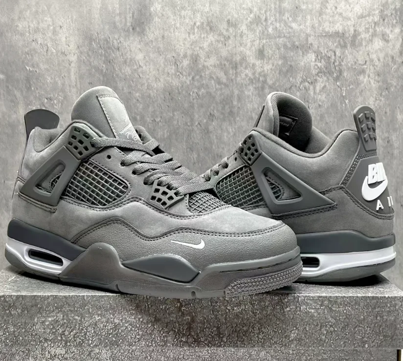 Nigel Sylvester x Air Jordan 4 Wolf Grey Shoes Sneakers by Air Jordan