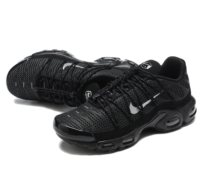 Air Max Plus Utility Black Metallic Silver Shoes Sneakers by Air Jordan