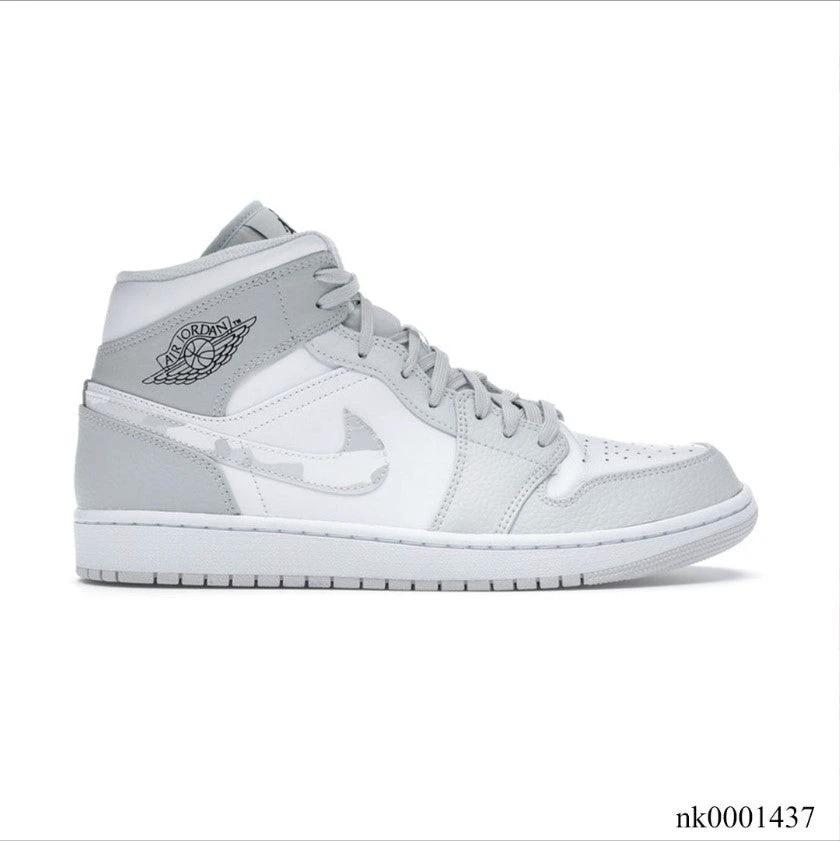 Air Jordan 1 Mid Grey Camo Shoes Sneakers by Air Jordan